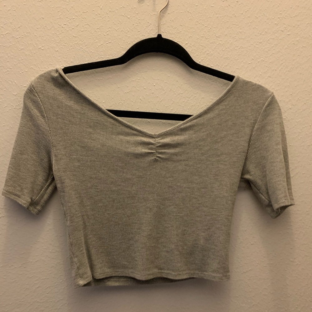Grey crop top